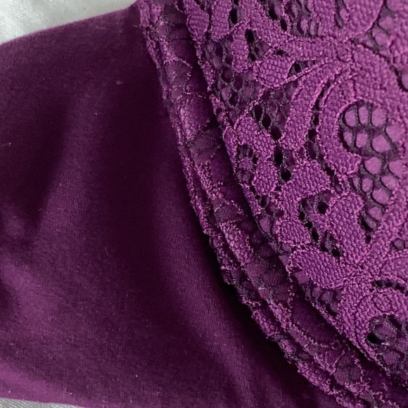 Victoria's Secret Purple Lined Perfect Coverage Lace Bra 34C Like New Fall Color - Picture 17 of 17